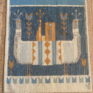 Fantastic handwoven WAll hanger / Wall decor  / Hand made / Scandinavian / Wool / Kilim / Röllakan/Éva Németh