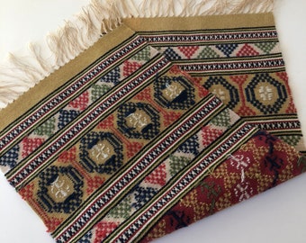 Vintage Tischdecke/ schwedisch/ Handgemacht/skandinavisch/ Webart/1800s/Folkart