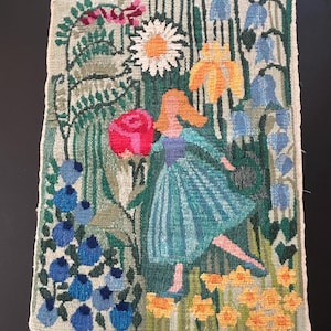 Breathtaking handvowen vintage wall hanger / Wall decor / Swedish   /Flemish weaving