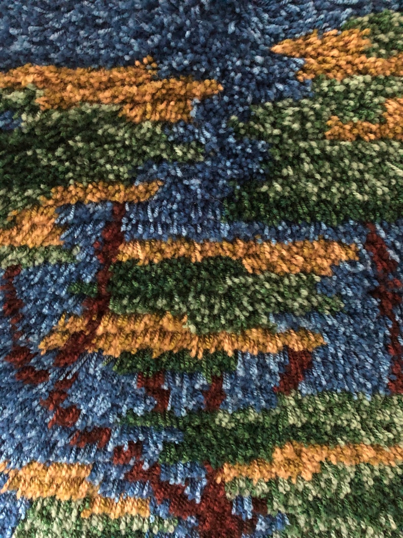 Vintage Rya Shag Rug 60s Design Sweden Wallhanger Art Mid Etsy