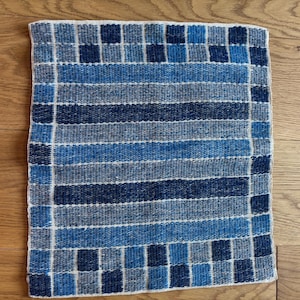 Handwoven  1960s vintage  tablecloth Sweden Helmi Vuorelma style