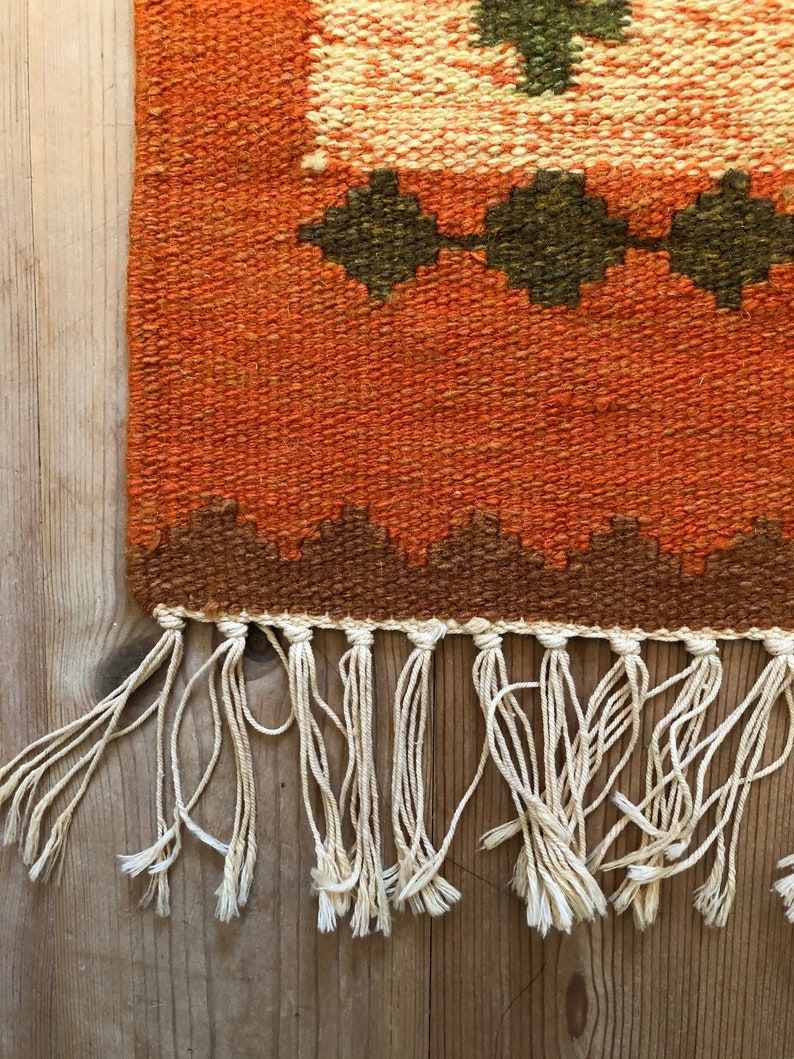 HANDWOVEN WALL HANGING / Wall Decor / Swedish Vintage Tapestry Etsy