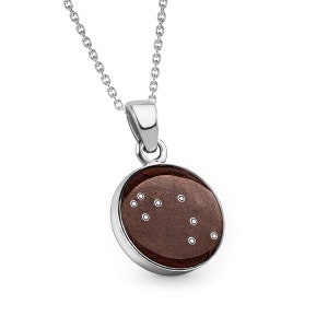 Star taler from meteorites - chain with zodiac sign Sagittarius