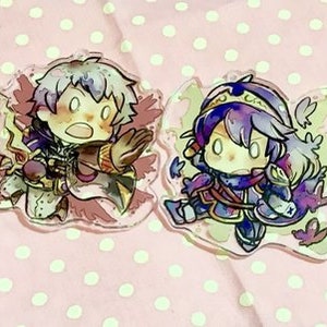 Robin and Lucina Watercolor Acrylic Charms