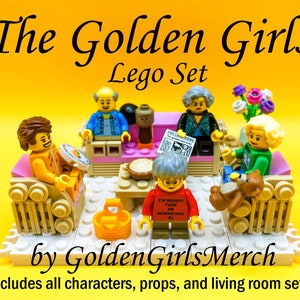 Golden Girls Lego Bricks Set w/ ALL Characters Props & image 1