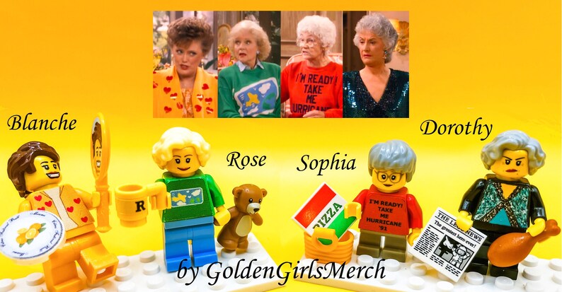 Golden Girls Lego Bricks Set w/ ALL Characters Props & image 2