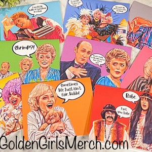 Golden Girls - Greeting Card Set of 10 + 25 FREE Stickers