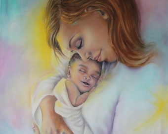 Ray of hope; Original oil painting on canvas; Wall art
