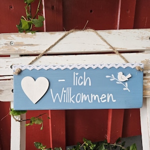 Door sign, Welcome, wooden sign with saying, country house style, sign for hanging, decoration, wall art,