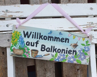 Gartenschild, Holzschild, Türschild, Deko, Wandkunst, Garten