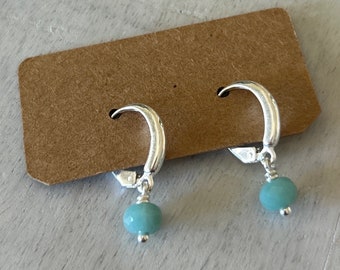 Amazonite and Sterling Earrings