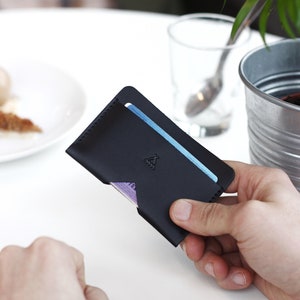 Portafoglio, mini portafoglio, portafoglio nero, porta biglietti da visita, custodia per carte, regalo perfetto, portafoglio uomo, portafoglio unisex, portafoglio sottile