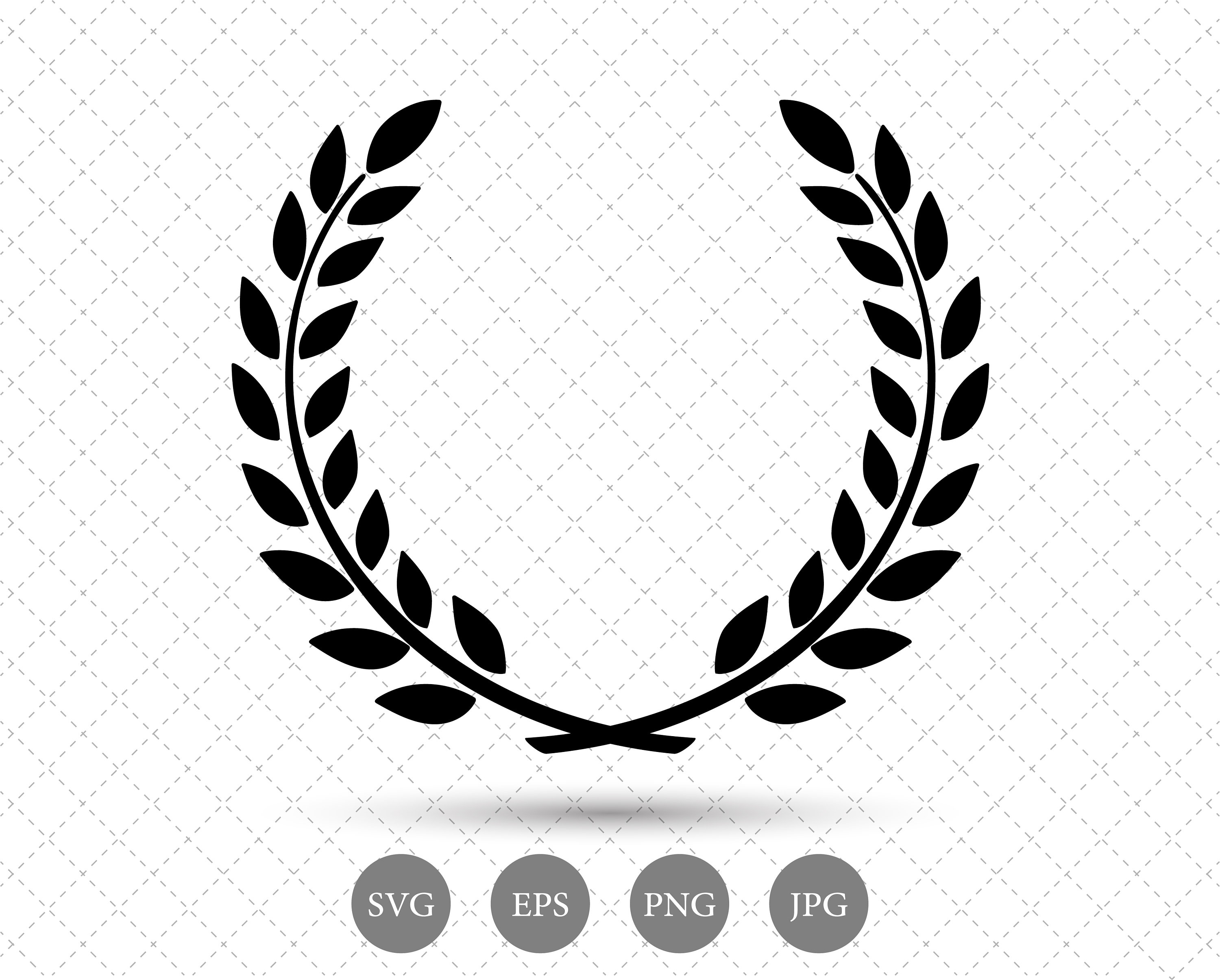 Wreath Olive Branch Leaves Logo Design Element Emblem Label | Etsy