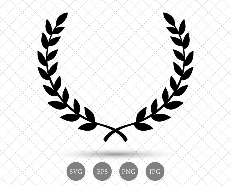 Wreath Olive Branch Leaves Logo Design Element Emblem Label | Etsy