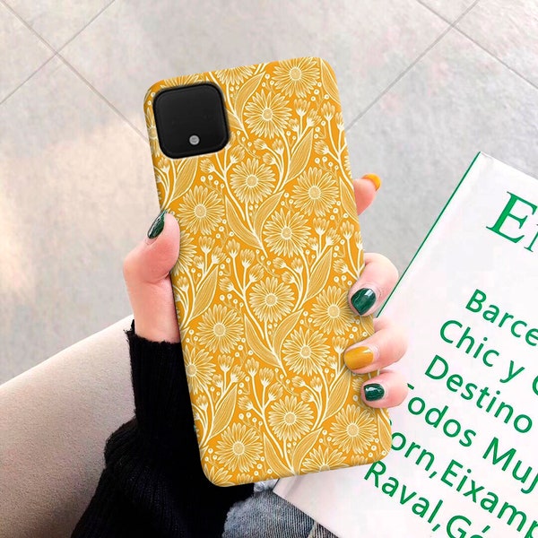 Yellow Floral Google Pixel 4a 5g 5 case Google pixel 3 xl case Google Pixel 3a XL case Pixel 3 pixel phone case pixel 2 XL case mn17