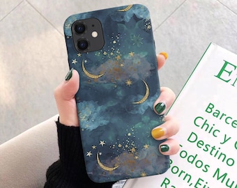 Moon and Stars iPhone 15 14 13 12 11 Case iPhone XR Case iPhone 8 iPhone 11 Pro Case iPhone X Case iPhone Tough iPhone XS iPhone 7 c159