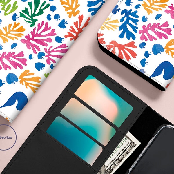 Abstrakte Brieftasche Flip Case für iPhone 14 13 12 Pro Max X XS SE für Samsung Galaxy S22 S21 S20 S10 Plus Ultra Google Pixel 6a 6 4 Kartenhalter