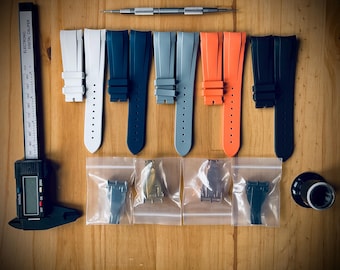 Compatible with/For Tudor Watches Tudor 22mm Rubber Strap/Band | Curved Ends | Deployment Clasp