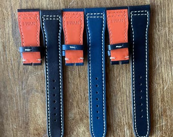 Correas de alta gama de 20/21/22 mm / Para IWC y otros relojes / Cuero / Máxima calidad / Cierre desplegable o hebilla de pasador
