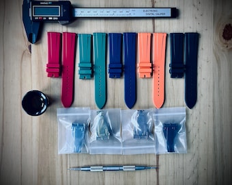 20mm Rubber Watch Strap for Tudor BB - Quick Release Deployment Clasp