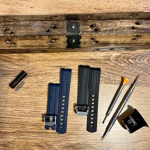 TOP For Omega Seamaster 300 Rubber Strap 20 mm | Black or Blue | Top Quality On The Market!