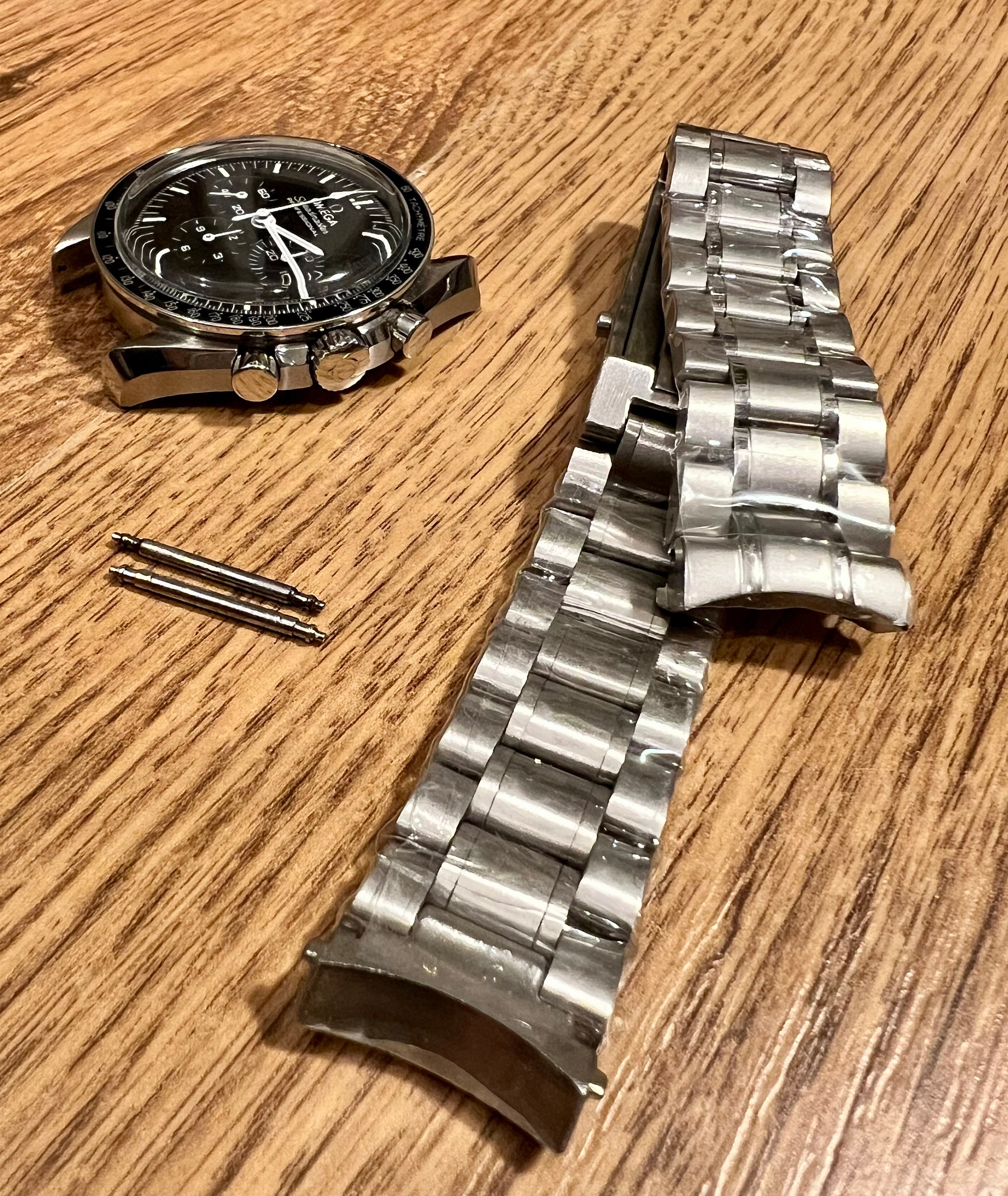 オメガ スピードマスター対応ブレスレット: 22 mm ステンレススチール