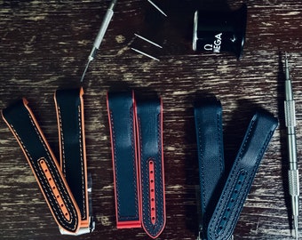 20mm Rubber Watch Strap for Omega Seamaster, Speedmaster - Deployment Clasp