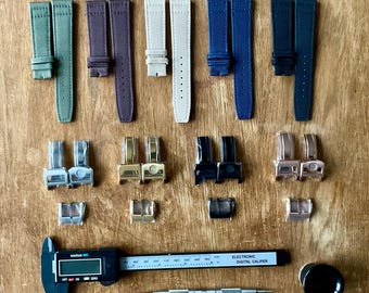 Correas de alta gama de 20/21/22 mm / Para IWC y otros relojes / Nylon / Máxima calidad / Cierre desplegable o hebilla de pasador