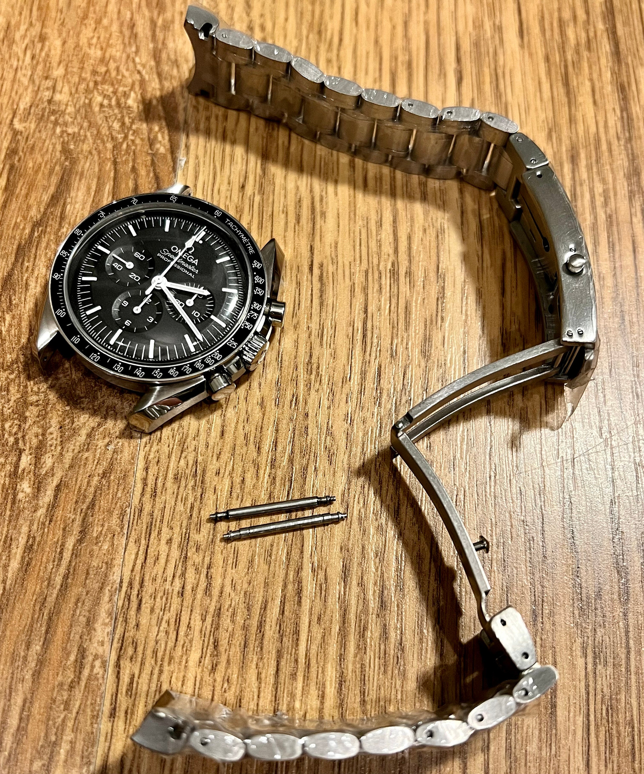 オメガ スピードマスター対応ブレスレット: 22 mm ステンレススチール