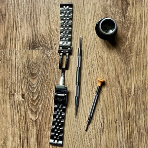Stainless Steel Watch Bracelet Compatible with Breitling - Solid Link Design