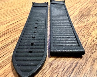 オメガ用20mmカーブエンドラバーストラップ：シーマスター