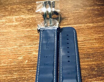 Omega Seamaster 20mm Blue Rubber Strap: Curved End, Aqua Terra/300