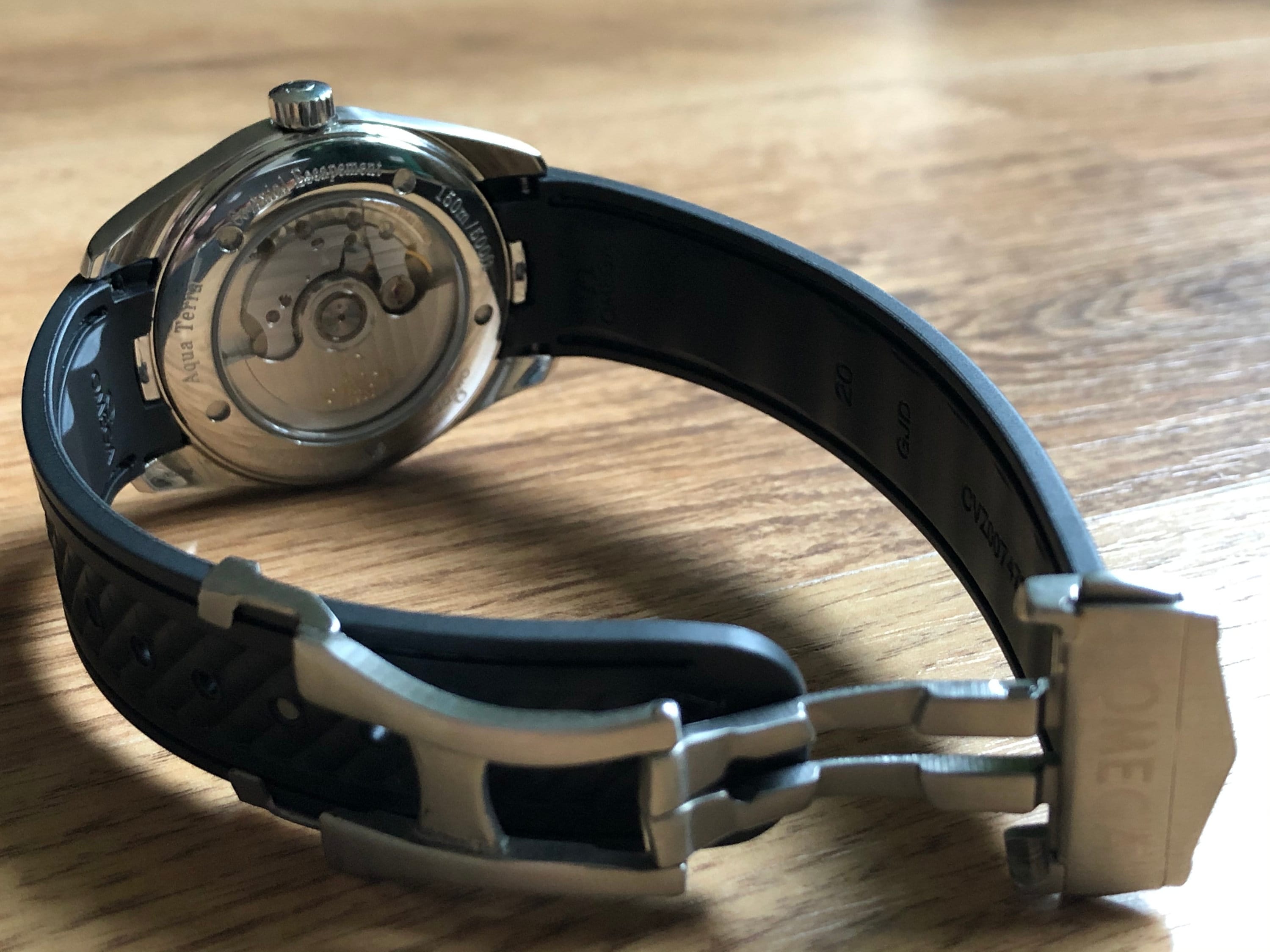 オメガ シーマスター 20mm ブラックラバーウォッチストラップ