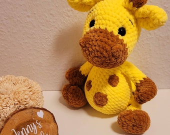 Gehäkelte Giraffe, Teddybär, Spieluhr, Amigurumi, Kuscheltier, hangefertigt, Geschenk, Geburt, Geburtstag, Baby