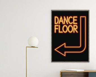 CANVAS Dance Floor Leuchtreklame Poster print art