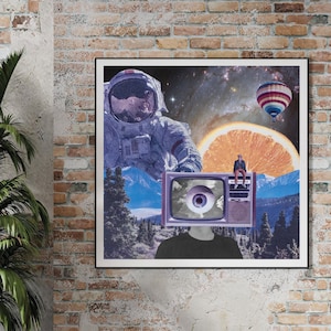 CANVAS 3D Augmented Realität Collage Poster Druckkunst Artivive AR Art Deco