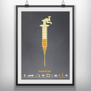 CANVAS Trainspotting minimalist movie poster minimal