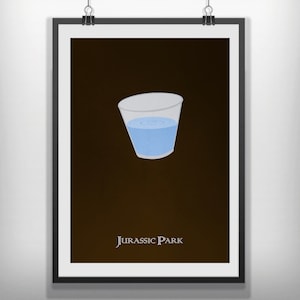 CANVAS Jurassic park movie poster minimalist