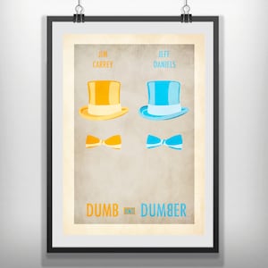 CANVAS Dumb and dumber movie poster minimalist