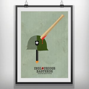 Plakat filmowy CANVAS Inglorious Basterds minimalistyczny