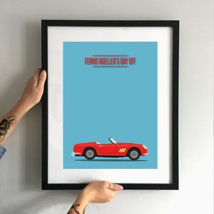 CANVAS ferris buellers day off minimalist movie poster minimal