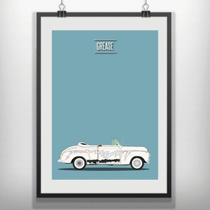 CANVAS Grease Style minimalist movie poster minimal