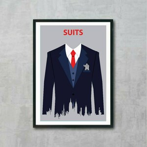 CANVAS Suits minimalist movie poster minimal