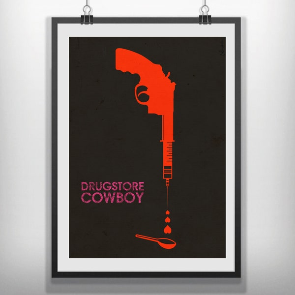 Drugstore Cowboy movie poster minimalist