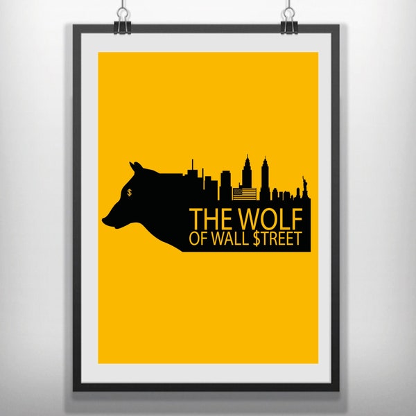 Wolf of Wall Street Poster minimalistisches Filmplakat minimal