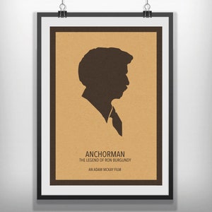 CANVAS Anchorman minimal movie poster minimalist
