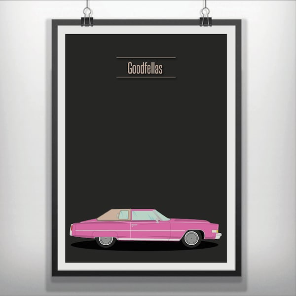 CANVAS Goodfellas cadillac movie poster minimalist minimal illustration