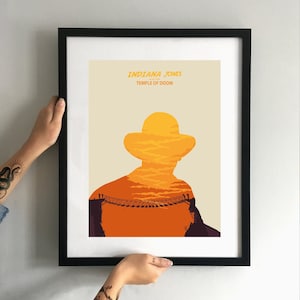 CANVAS Indiana Jones minimalist movie poster minimal