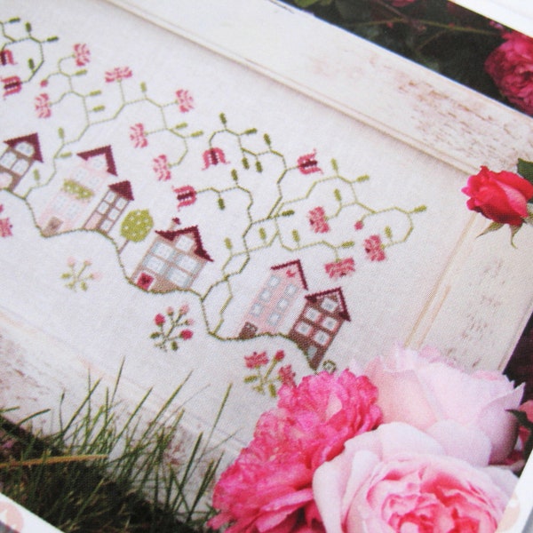 Embroidery template "Roses Village" Rosendorf Mme. Chantilly Cross stitch