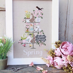 Embroidery template "Celebrate Spring" Mme. Chantilly Cross Stitch